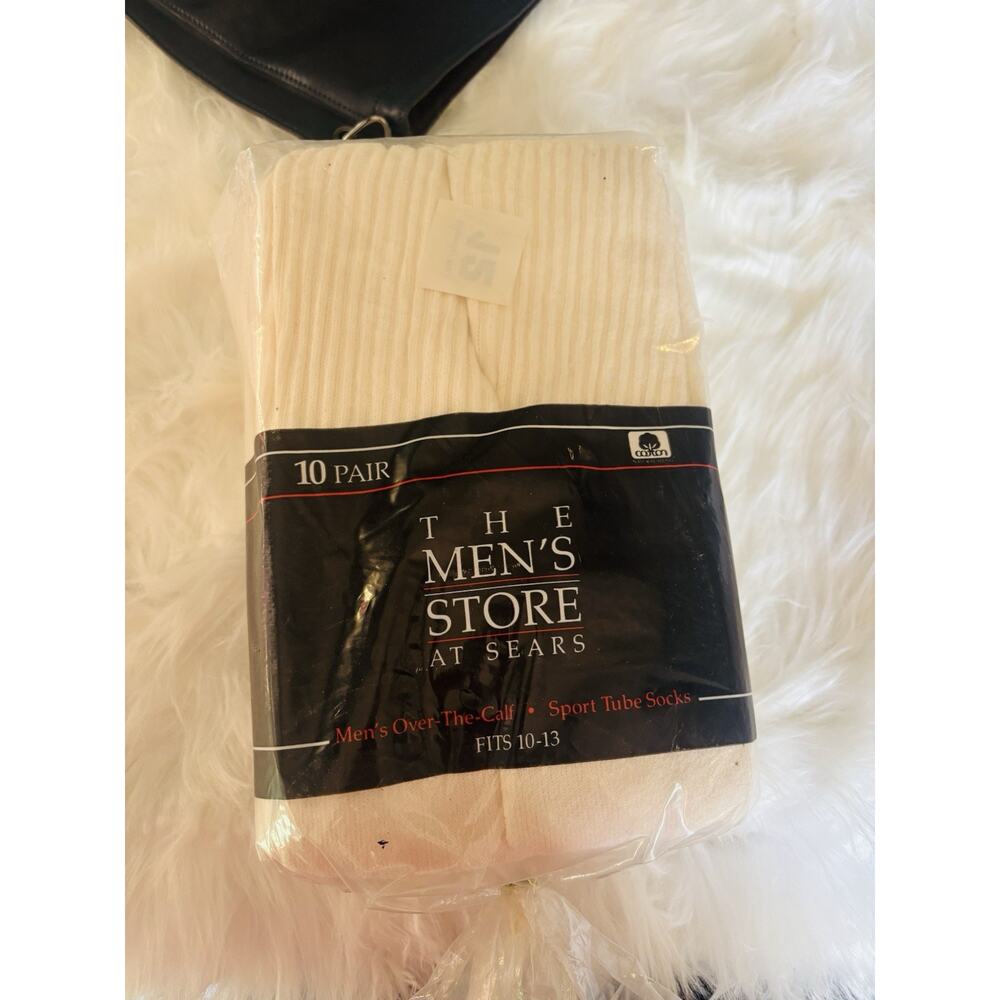 NOS‎ Vintage Sears The Mens Store Tub Socks 10 Pack Fits 10-13